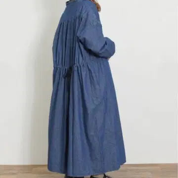 사만사 모스모스 백리본 셔츠 원피스 (데님)