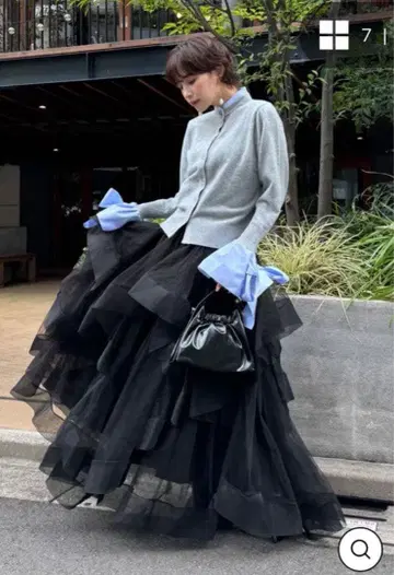 frene 프라네 랜덤 프릴 티어드 볼륨 스커트