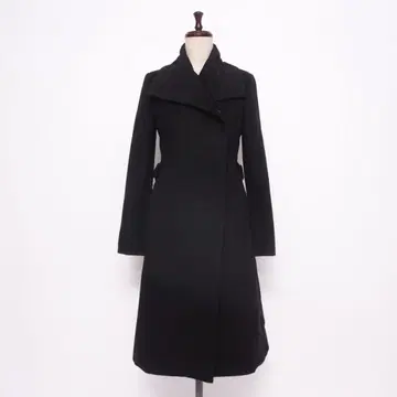 UNTITLED 캐시미어 빅 칼라 롱 코트 블랙 사이즈 1*LD864