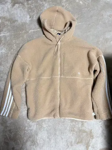 adidas 베이지 플리스 자켓 L 사이즈