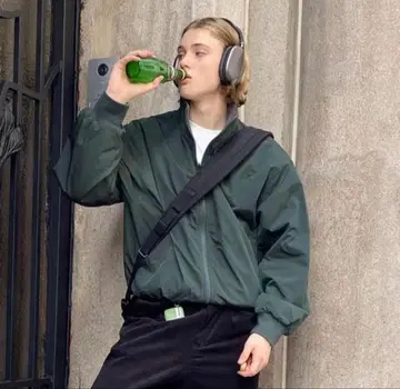 bonbon store 플리스 자켓 그린