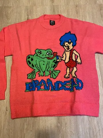 BRAIN DEAD 컬러풀 자수 니트 M