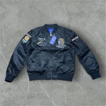 [새상품] AMERICAN INDIAN 자수 MA1 점퍼 이탈리아제 L