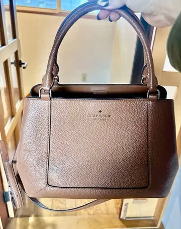 케이트 스페이드 브라운 가죽 숄더백