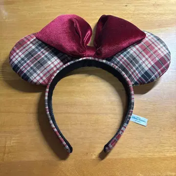 디즈니 머리띠 체크 무늬 2025년 가을 신작