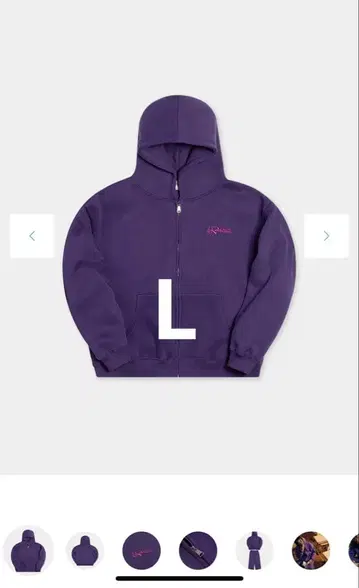 ideaswam 지퍼 후드티 L 퍼플