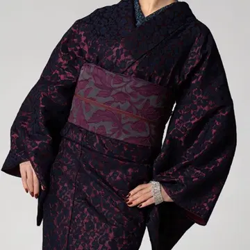 롯코야 레이스 기모노 레오파드 레이스 레이디 보르도 코몬