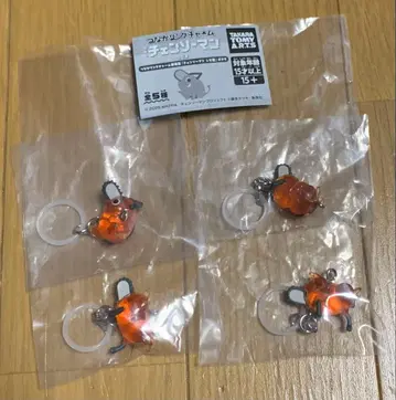 체인소 맨 레제 편 연결 반지 참 메지루시 액세서리 포치타 4점 세트