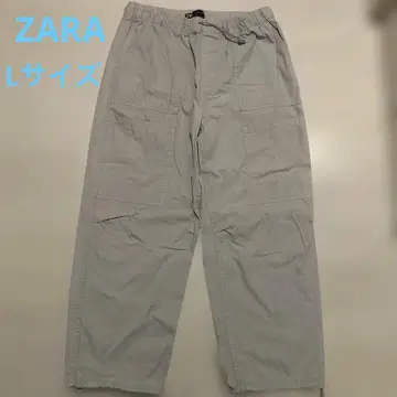 ZARA 그레이 카고 팬츠 허리밴딩
