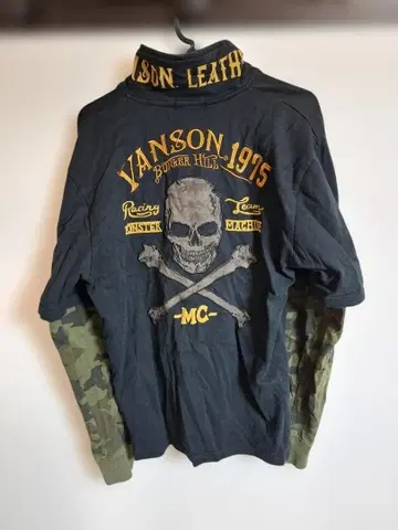 VANSON 페이크 레이어드 피케 셔츠