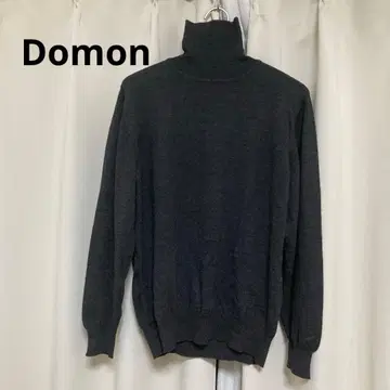 도몬 다크 그레이 터틀넥 니트