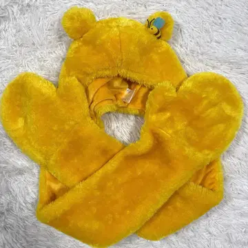 푸우 후드 장갑 포함 머플러 포함 팬캡 머플러캡 귀 포함