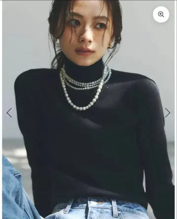 [택 포함 새상품] 실크 캐시미어 블렌드 핏 리브 터틀 니트