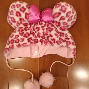 디즈니 핑크 레오파드 무늬 팬캡