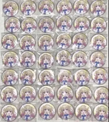 텐마 사키 로손 콜라보 글리터 캔뱃지 42개