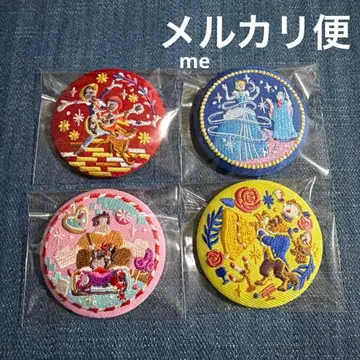 디즈니 자수 캔뱃지 4개 세트