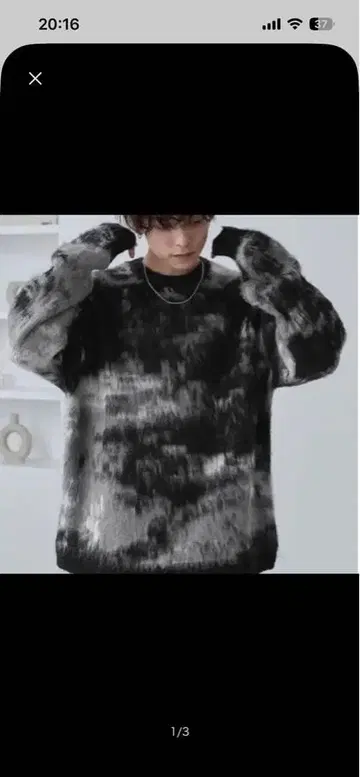 MONO-MART kn720 M 니트 스웨터 블랙 블랙