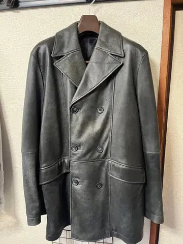 데드스탁 약 30년 COMMECACOLLECTION 가죽 코트 M