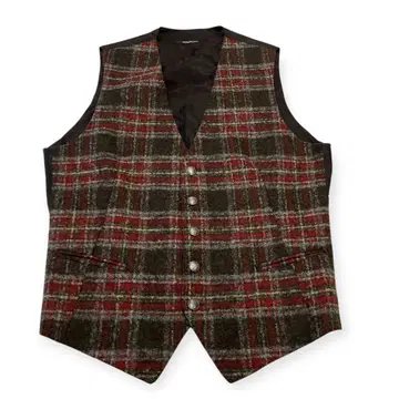 TAGLIATORE 베스트 알파카 혼방 체크 S~M 베스트 지레