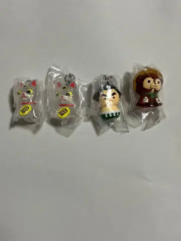 JAPAN 메지루시 액세서리 2 행운의 고양이 x 2 스모 선수 너구리