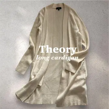[ 새상품급 ] Theory 울 캐시미어 롱 가디건 아이보리 S