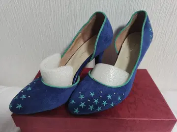 Oriental Traffic 블루 스타 별 자수 펌프스 36