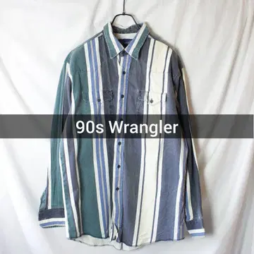 90s Wrangler 스트라이프 셔츠 멀티 컬러 XL
