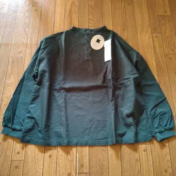 택 포함 새상품 선밸리 코튼 풀오버 스탠드 카라 짙은 그린