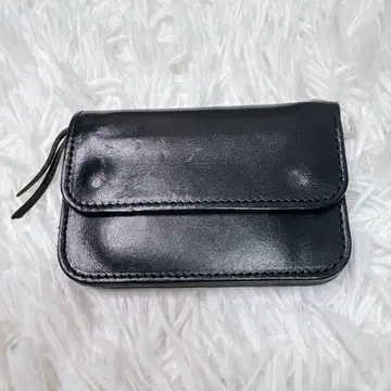 B3Labo 미니 트래커 월렛 미니 지갑 도치기 가죽 블랙