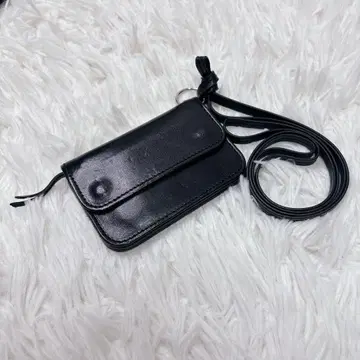 B3Labo 미니 트래커 월렛 미니 지갑 도치기 가죽 블랙