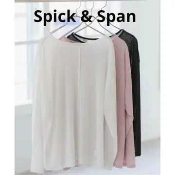 새상품급 스픽 앤 스팬 시어 BIG 롱T 화이트