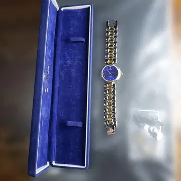 CYMA SEAFORD 쿼츠 손목시계 파란색 다이얼