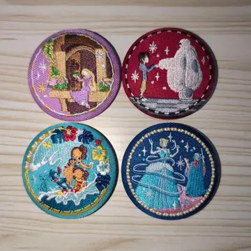 디즈니 캐릭터 자수 캔뱃지 비스킷 2 디즈니