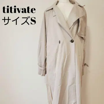 titivate 백 플리츠 트렌치코트 베이지 S 롱 기장