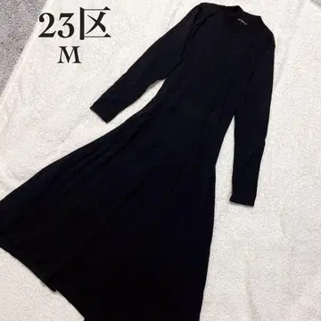 23구 니트 원피스 롱 원피스 블랙 울 100% 38