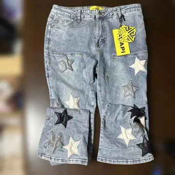 일본 국내 구하기 어려움 GUAPI 스타 데님 플레어 36inch