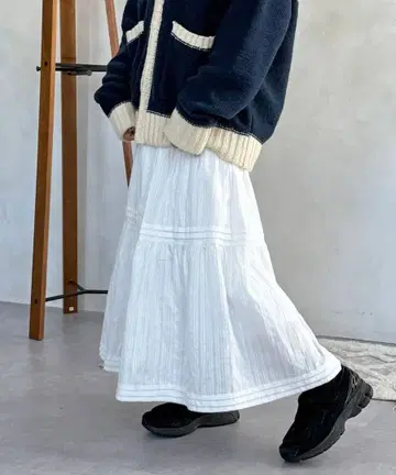 CPCM 속기모 레이스 스커트 M 사이즈 화이트