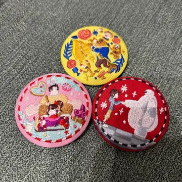 Disney 디즈니 자수 캔뱃지 베이맥스 미녀와 야수