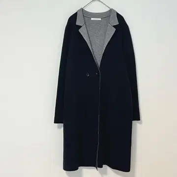 코르디아 CORDIER 노카라 코트 [ L ] 롱 코트 양모 다크 네이비