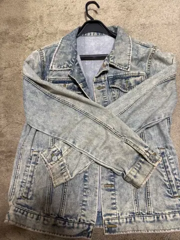 남성용 라이트 블루 데님 자켓