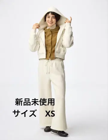 미사용 새상품 퍼프 맨투맨 배기 팬츠 (기장 짧음)