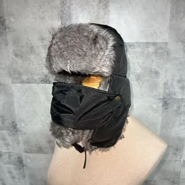 플라이트 캡 파일럿 캡 귀마개 방한 블랙