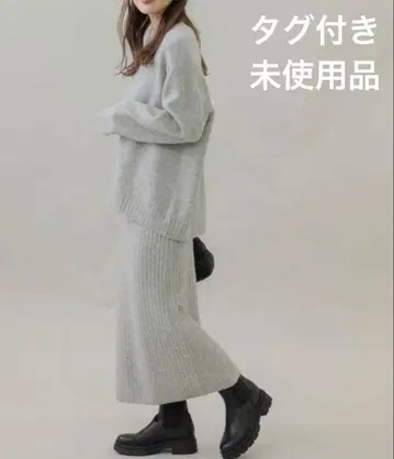 [ 미사용품 ] Sonny Label 탑 x 스커트 니트 셋업