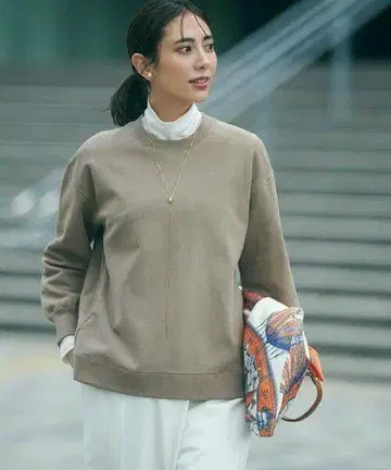 23구 [일부 매장 한정판/세탁 가능] 컬러 맨투맨 빅 사이즈