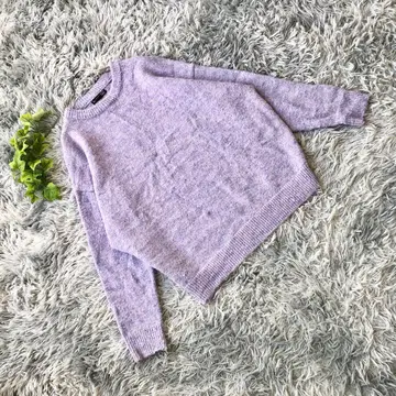 DAZY [ S ] 크루넥 니트 연보라 루즈핏 긴팔 퍼플 컬러