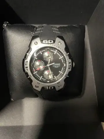 CASIO 크로노그래프 스포츠 워치 블랙