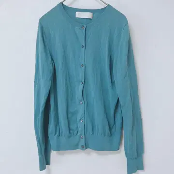 노리즈소피 버튼 달린 가디건 면 100 터콰이즈 블루 M