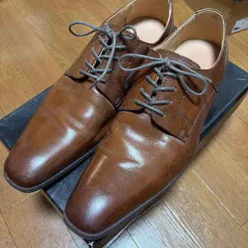 브라운 가죽 드레스 슈즈 레이스업