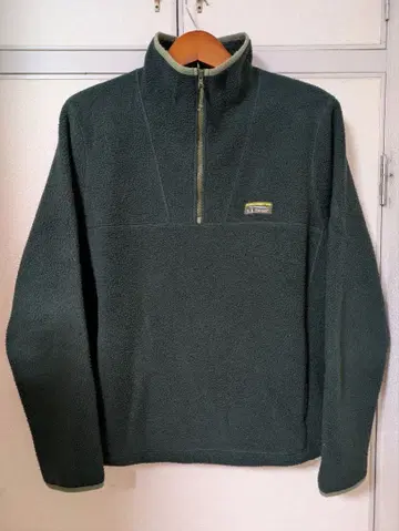 L.L.Bean 다크 그린 하프 지퍼 플리스 자켓