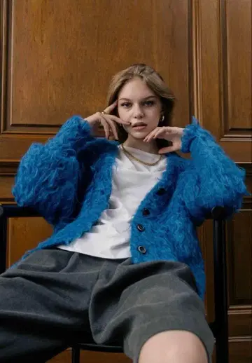 The toe 가디건 파랑